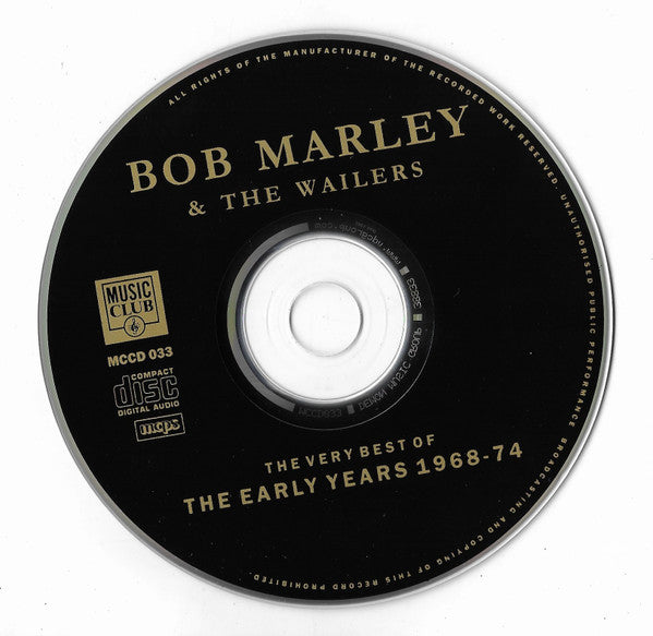 Bob Marley & The Wailers : The Very Best Of The Early Years 1968-74 (CD, Comp, RE)