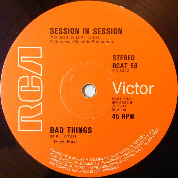 Sugar Minott / Session In Session : Good Thing Going / Bad Things (12")