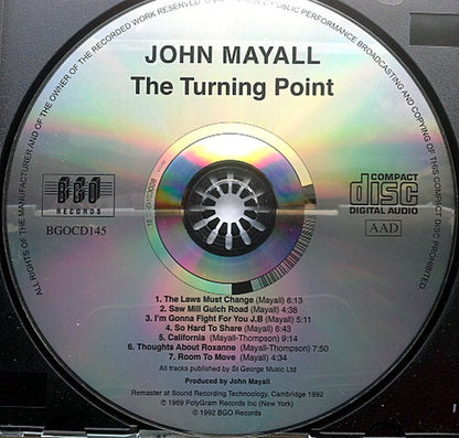 John Mayall : The Turning Point (CD, Album, RE, RM)