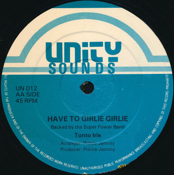 Little John / Tonto Irie : Clarks Booty / Have To Girlie Girlie (12")