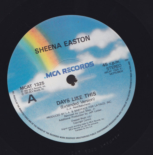 Sheena Easton : Days Like This (12", Single)