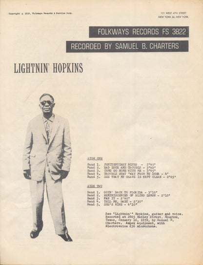 Lightnin' Hopkins : Lightnin' Hopkins (LP, Album, RP)