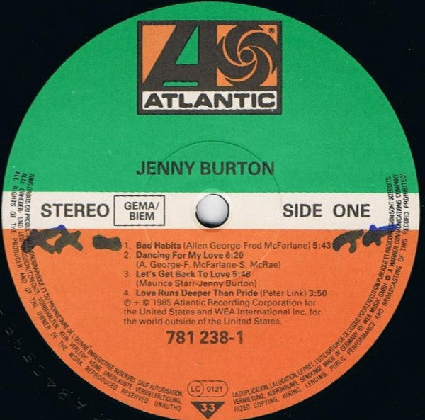 Jenny Burton : Jenny Burton (LP, Album)