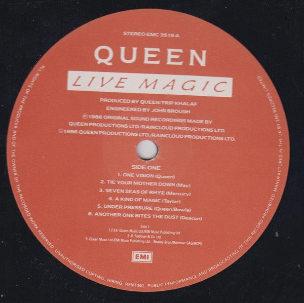 Queen : Live Magic (LP, Album, Gat)