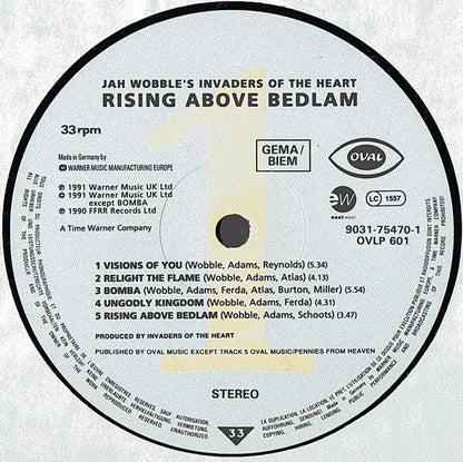 Jah Wobble's Invaders Of The Heart : Rising Above Bedlam (LP, Album)