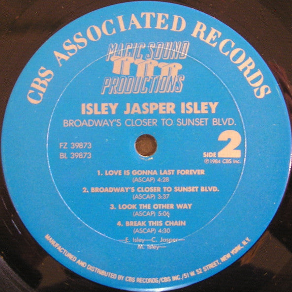 Isley Jasper Isley : Broadway's Closer To Sunset Blvd. (LP, Album)