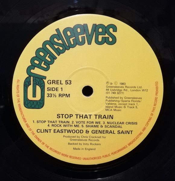 Clint Eastwood & General Saint* : Stop That Train (LP, Album)