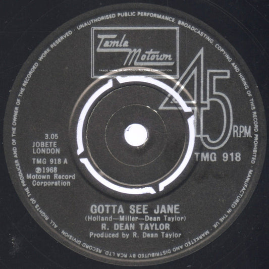 R. Dean Taylor : Gotta See Jane (7", RE)