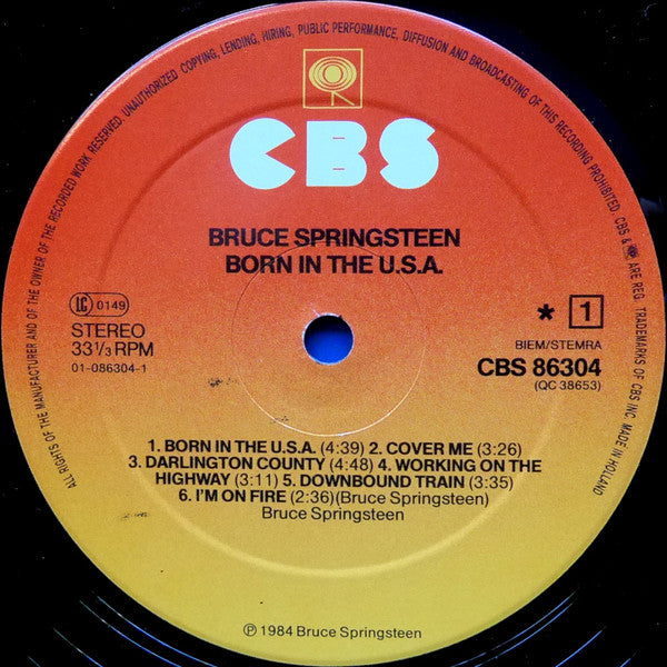 Bruce Springsteen : Born In The U.S.A. (LP, Album, Sun)