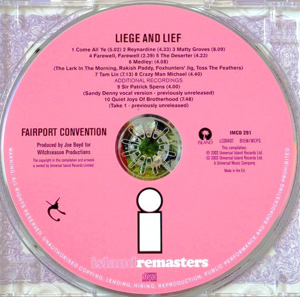 Fairport Convention : Liege & Lief (CD, Album, RE, RM)