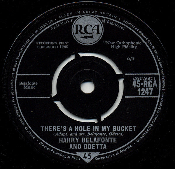 Harry Belafonte And Odetta : There's A Hole In My Bucket / Chickens (7", Single)