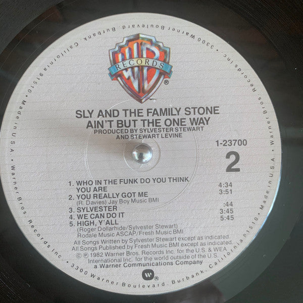 Sly And The Family Stone* : Ain't But The One Way (LP, Album, Win)