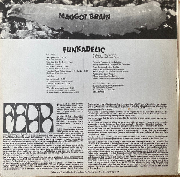 Funkadelic : Maggot Brain (LP, Album, Pit)