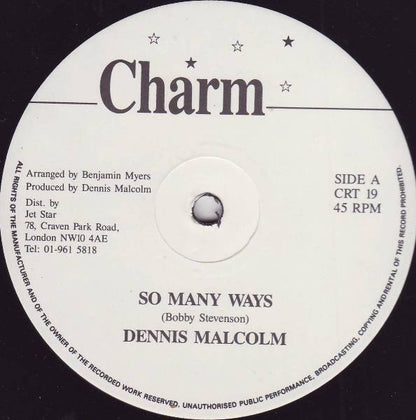 Dennis Malcolm : So Many Ways (12")