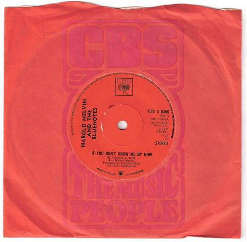 Harold Melvin And The Bluenotes* : If You Don't Know Me By Now (7", Single)