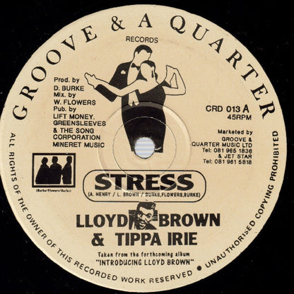 Lloyd Brown & Tippa Irie : Stress (12")