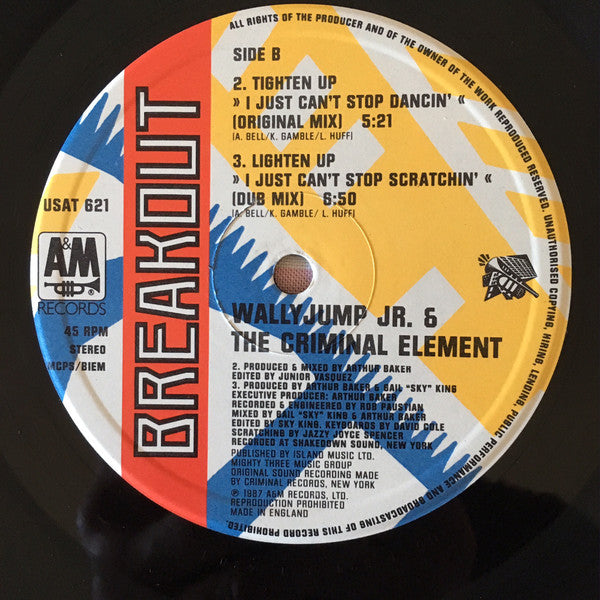 Wally Jump Jr & The Criminal Element : Tighten Up (I Just Can't Stop Dancin') (12")