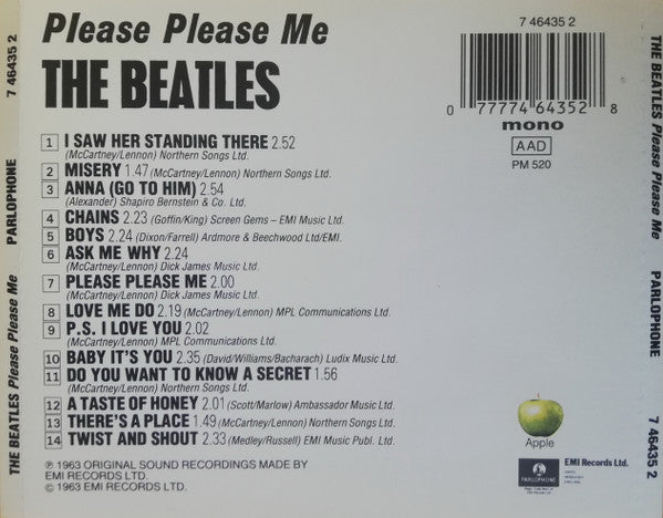 The Beatles : Please Please Me (CD, Album, Mono, RE)