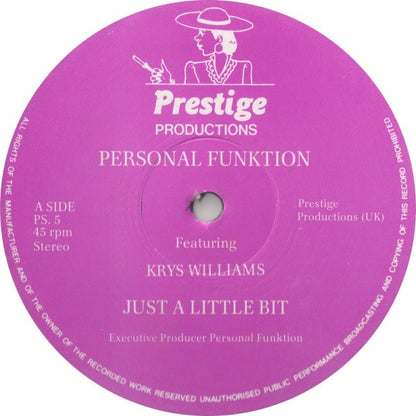 Personal Funktion Featuring Krys Williams / Fay Brown : Just A Little Bit / Hold Me (12")