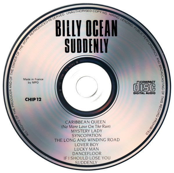 Billy Ocean : Suddenly (CD, Album)