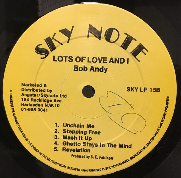 Bob Andy : Lots Of Love And I (LP, Album)