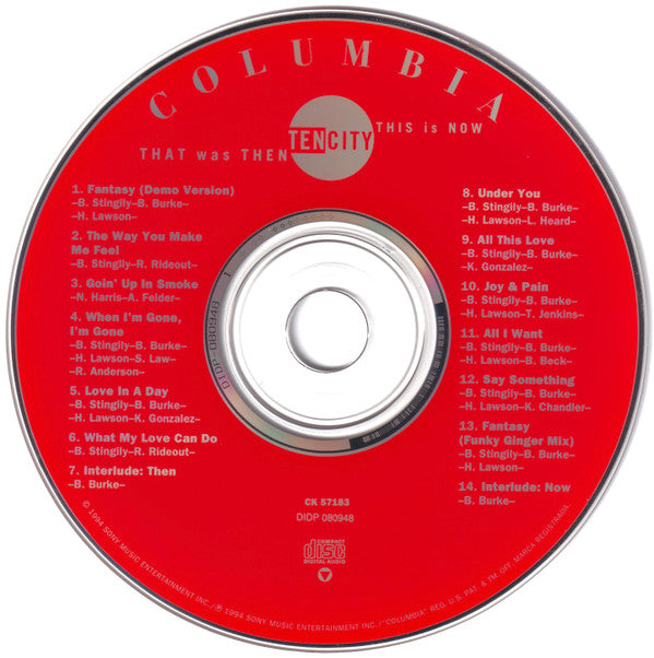 Ten City : That Was Then, This Is Now (CD, Album)