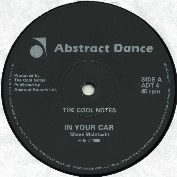 The Cool Notes : In Your Car (12", Single)