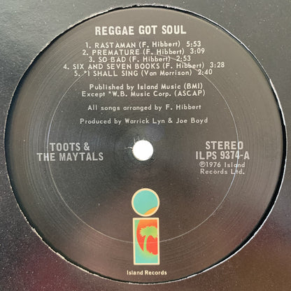 Toots & The Maytals : Reggae Got Soul (LP, Album)