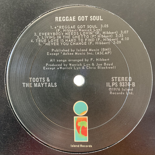 Toots & The Maytals : Reggae Got Soul (LP, Album)