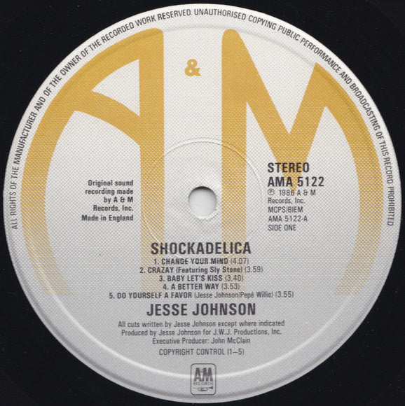 Jesse Johnson : Shockadelica (LP, Album)