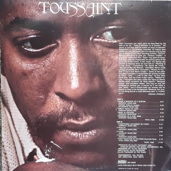 Allen Toussaint : Toussaint (LP, Album, RP, Kee)