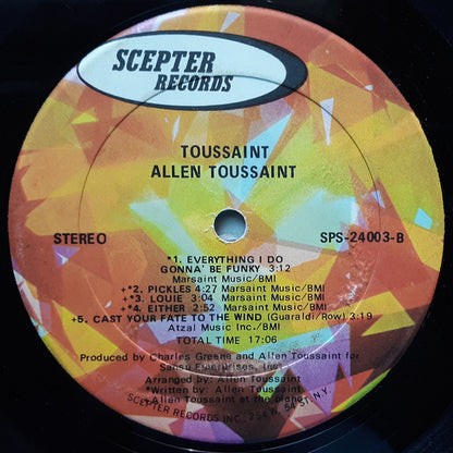 Allen Toussaint : Toussaint (LP, Album, RP, Kee)