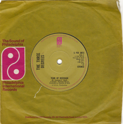 The Three Degrees : Year Of Decision (7", Single)