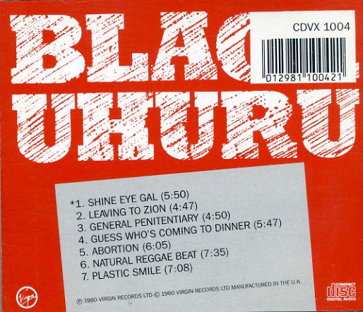 Black Uhuru : Black Uhuru (CD, Album, RE)