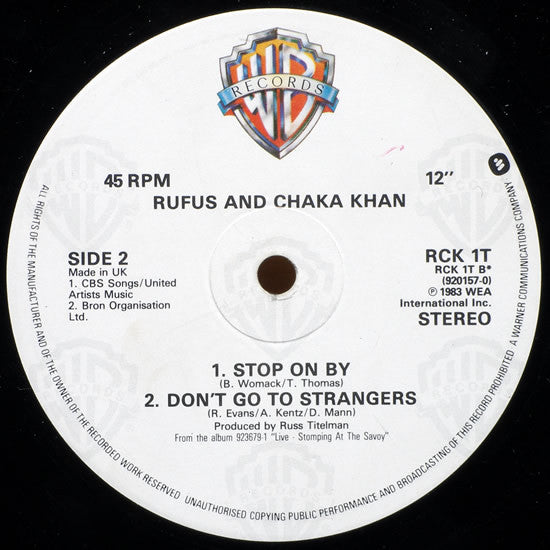 Rufus And Chaka Khan* : Ain't Nobody (12")