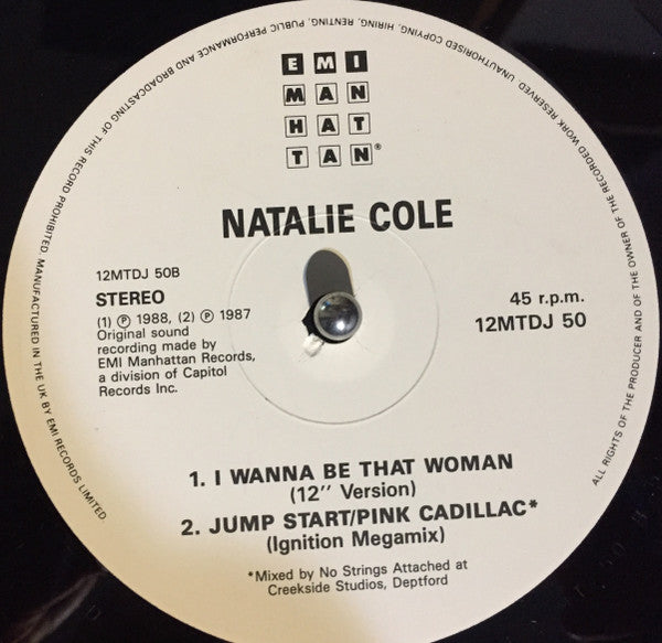 Natalie Cole : Jump Start (12", Promo)