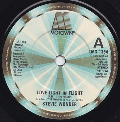 Stevie Wonder : Love Light In Flight (7", Single)