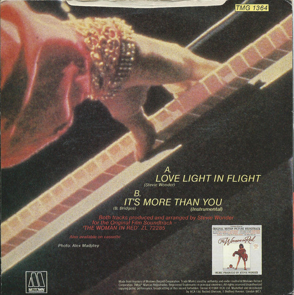 Stevie Wonder : Love Light In Flight (7", Single)