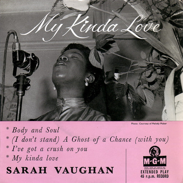 Sarah Vaughan : My Kinda Love (7", EP)