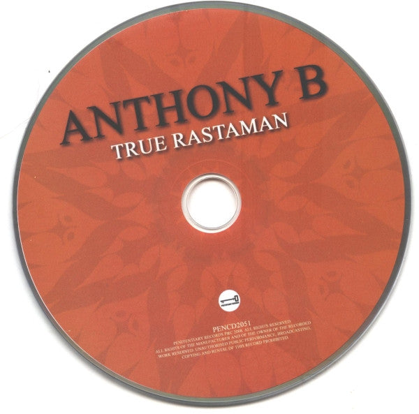 Anthony B : True Rastaman (CD, Album)