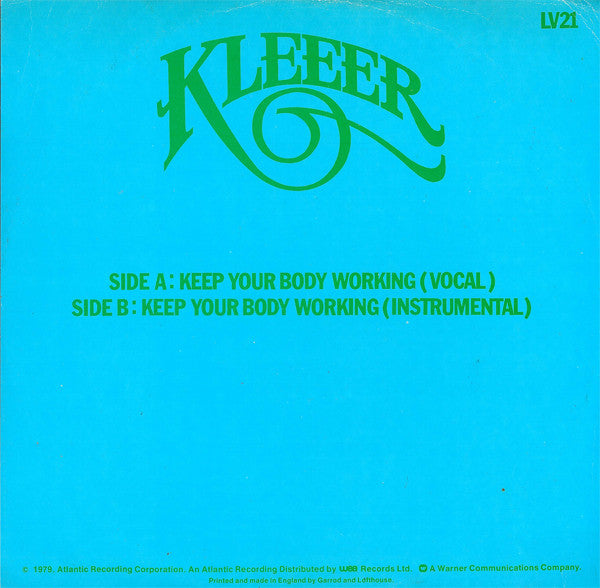 Kleeer : Keeep Your Body Workin' (12", Single, Cle)