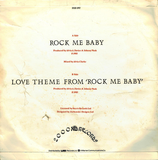 Johnny Nash : Rock Me Baby (12", Single)