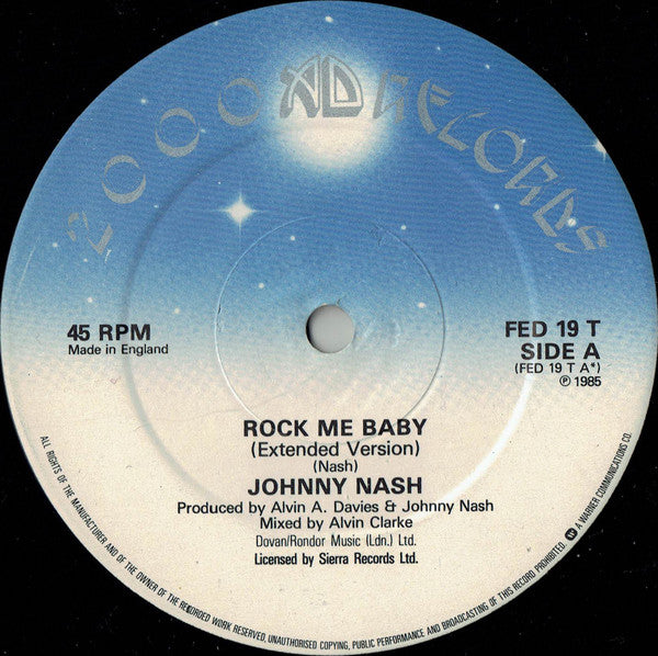 Johnny Nash : Rock Me Baby (12", Single)