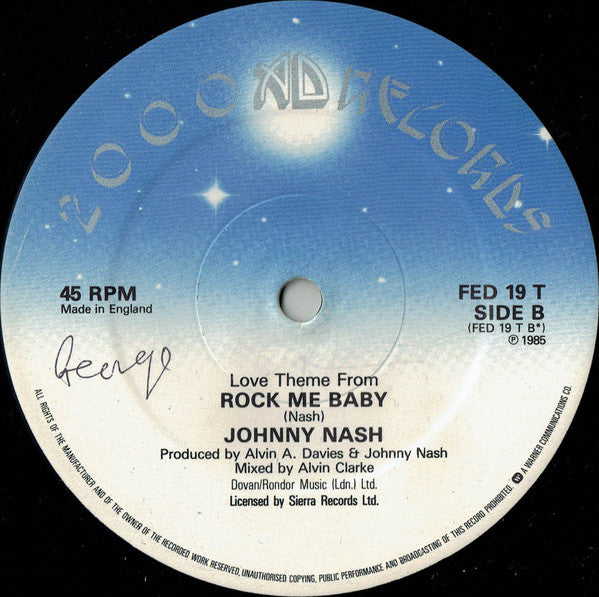 Johnny Nash : Rock Me Baby (12", Single)