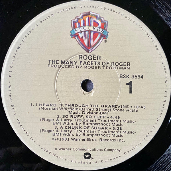 Roger* : The Many Facets Of Roger (LP, Album, Jac)