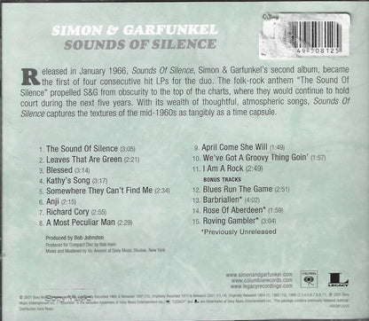 Simon & Garfunkel : Sounds Of Silence (CD, Album, RE, RP, Son)