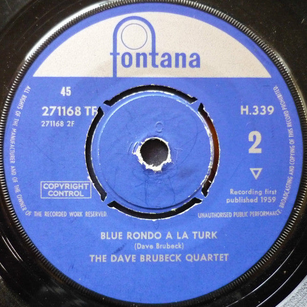 The Dave Brubeck Quartet : Take Five / Blue Rondo A La Turk (7", Single, RE)