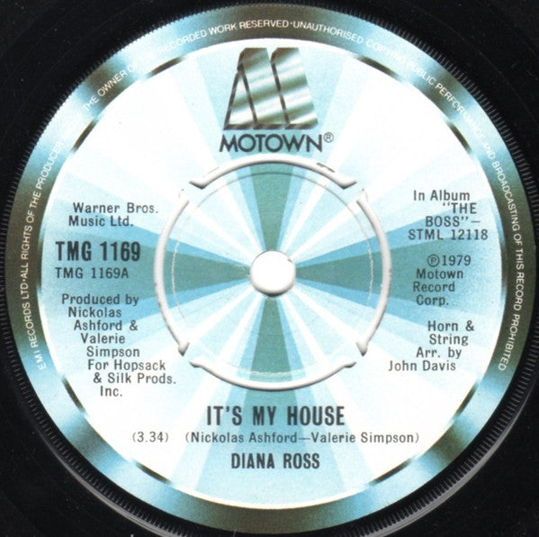 Diana Ross : It's My House (7", Single)