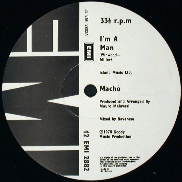 Macho : I'm A Man (12")