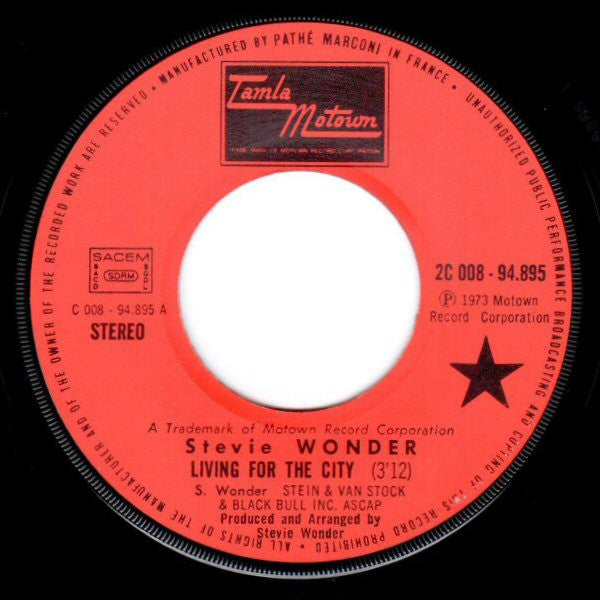 Stevie Wonder : Living For The City (7")